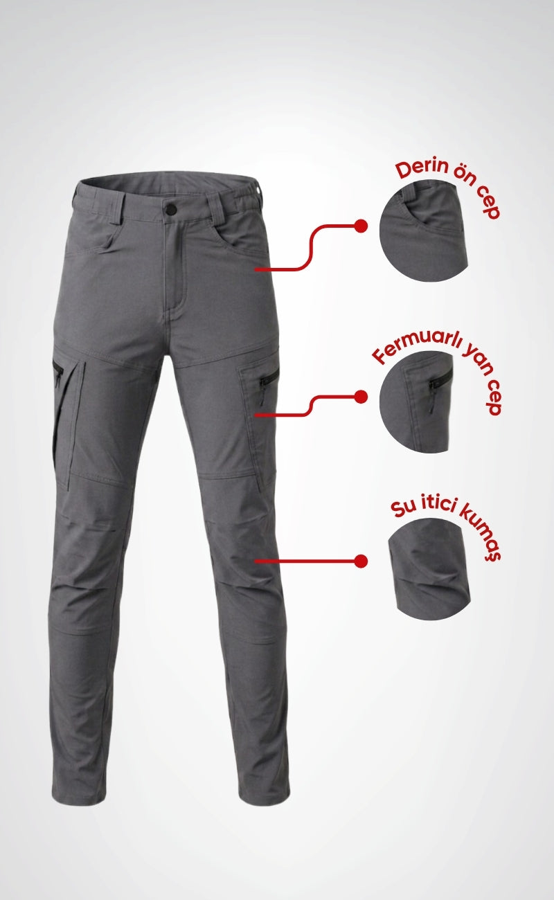 Su İticili, Fermuar Cepli ve Rahat Kalıplı Outdoor Taktikal Pantolon